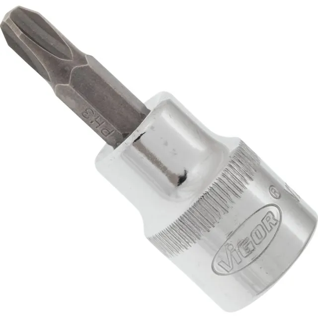 VIGOR Skrutrekkerinnsats PZ1 3/8" Mål: 49 mm, for manuell bruk 