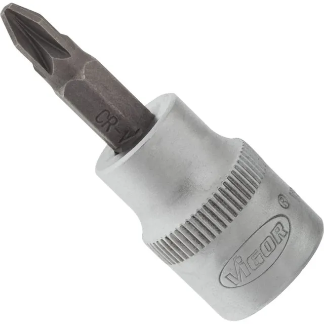 VIGOR Skrutrekkerinnsats PZ2 3/8" Mål: 49 mm, for manuell bruk 