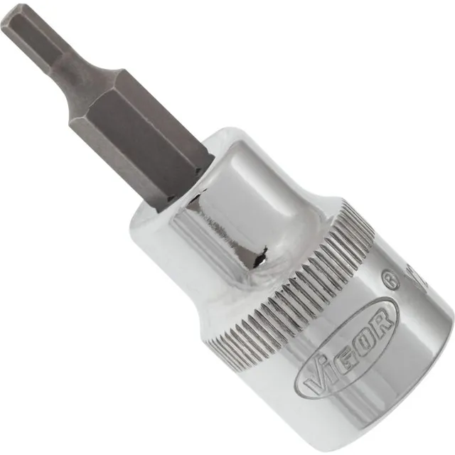 VIGOR Skrutrekkerinnsats 3 mm 3/8" Mål: 49 mm, for manuell bruk 