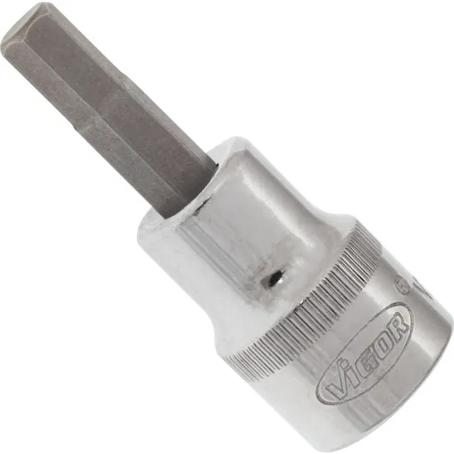 VIGOR Skrutrekkerinnsats 6 mm 3/8" Mål: 49 mm, for manuell bruk 