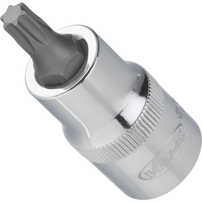 VIGOR Skrutrekkerinnsats T40 1/2" Torx Mål: 55 mm, for manuell bruk