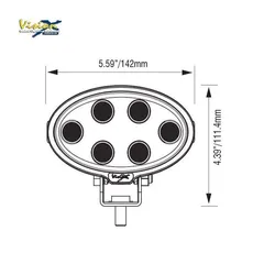 VisionX Vx Vl Series Oval 6-Led 30W W/Dt