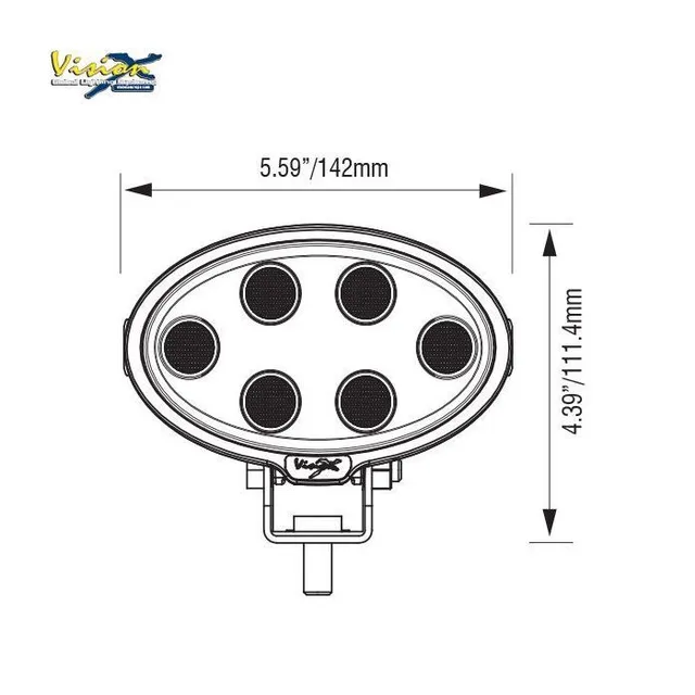 VisionX Vx Vl Series Oval 6-Led 30W W/Dt 